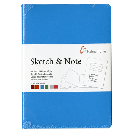 Hahnemuhle Sketch & Note A5 Booklets Blue/Green Bundle