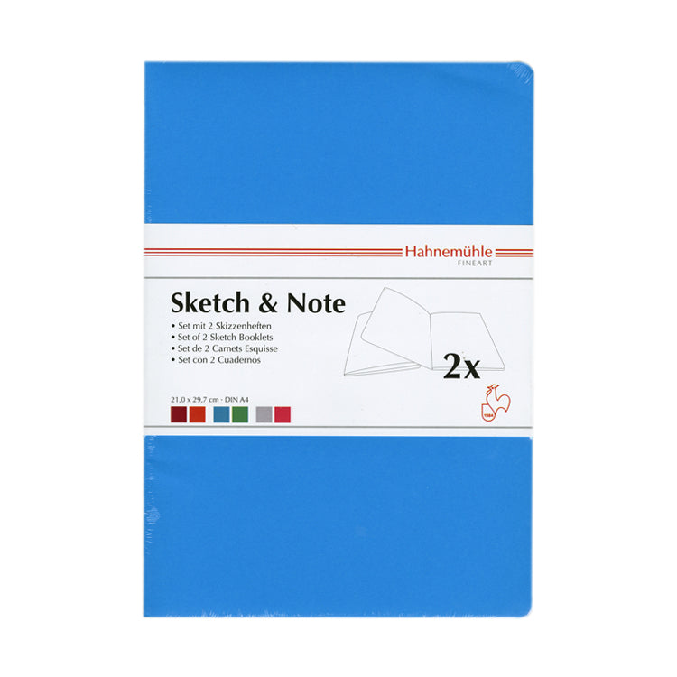 Hahnemuhle Sketch & Note A4 Booklets Blue/Green Bundle