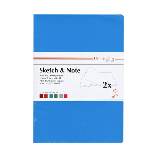 Hahnemuhle Sketch & Note A4 Booklets Blue/Green Bundle