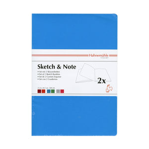 Hahnemuhle Sketch & Note A4 Booklets Blue/Green Bundle