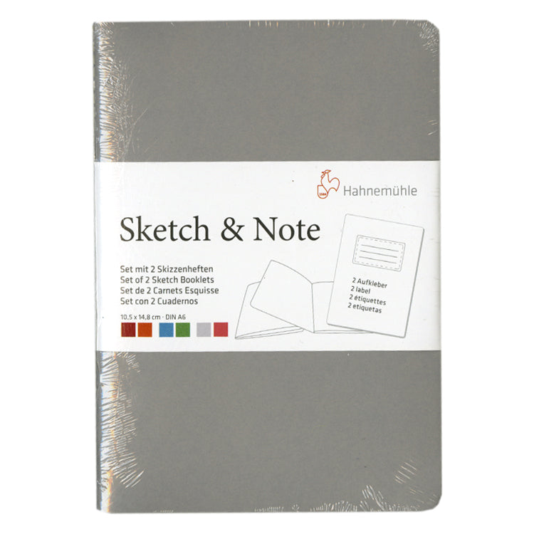 Hahnemuhle Sketch & Note A6 Booklets Grey/Pink Bundle