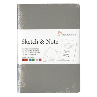 Hahnemuhle Sketch & Note A6 Booklets Grey/Pink Bundle