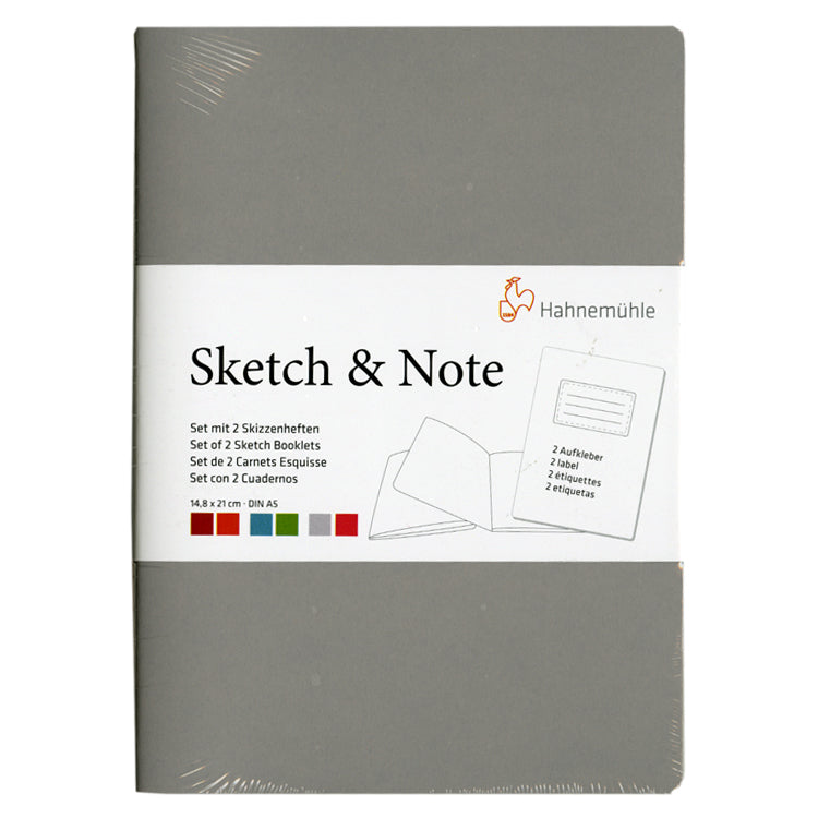 Hahnemuhle Sketch & Note A5 Booklets Grey/Pink Bundle