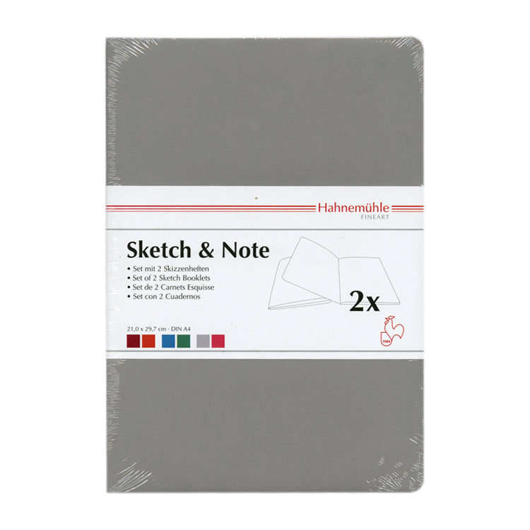 Hahnemuhle Sketch & Note A4 Booklets Grey/Pink Bundle