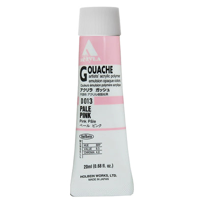 Holbein Acrylic Gouache 20ml Pale Pink