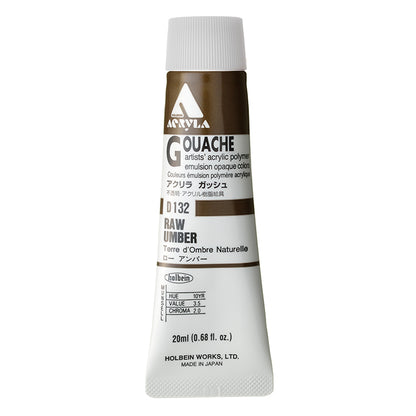 Holbein Acrylic Gouache 20ml Raw Umber
