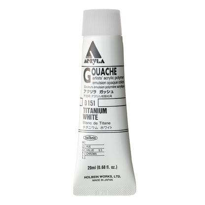 Holbein Acrylic Gouache 20ml Titanium White