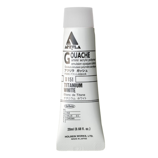 Holbein Acrylic Gouache 20ml Titanium White