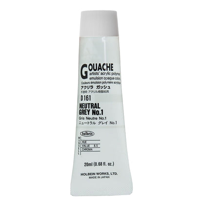 Holbein Acrylic Gouache 20ml Neutral Grey #1