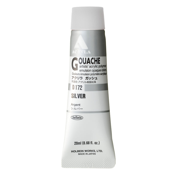 Holbein Acrylic Gouache 20ml Silver