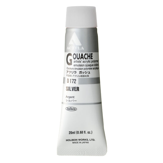 Holbein Acrylic Gouache 20ml Silver
