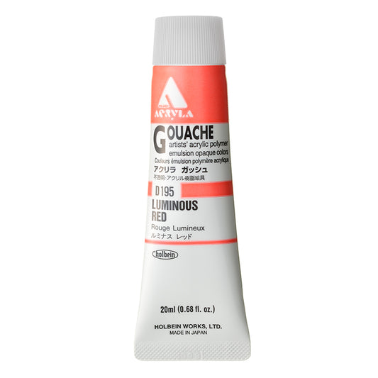 Holbein Acrylic Gouache 20ml Luminous Red