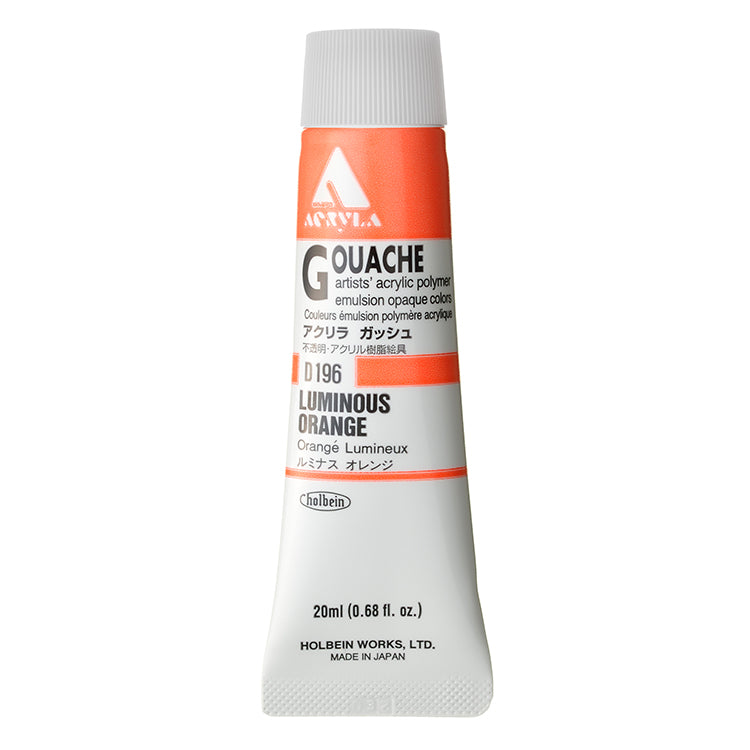 Holbein Acrylic Gouache 20ml Luminous Orange