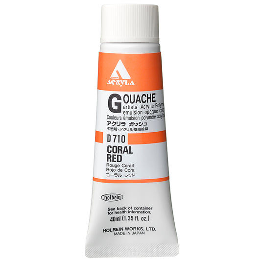 Holbein Acrylic Gouache 40ml Coral Red
