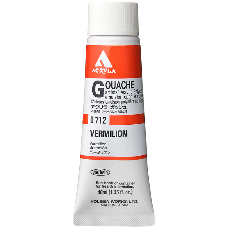 Holbein Acrylic Gouache 40ml Vermilion