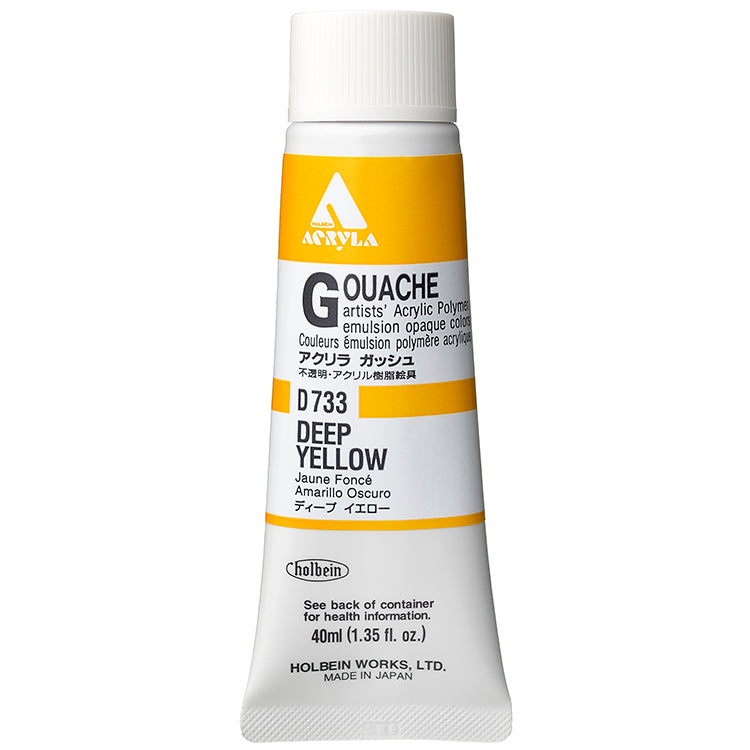 Holbein Acrylic Gouache 40ml Deep Yellow