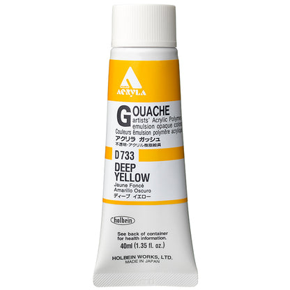 Holbein Acrylic Gouache 40ml Deep Yellow