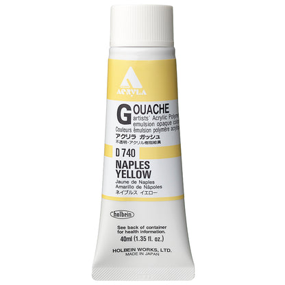 Holbein Acrylic Gouache 40ml Naples Yellow