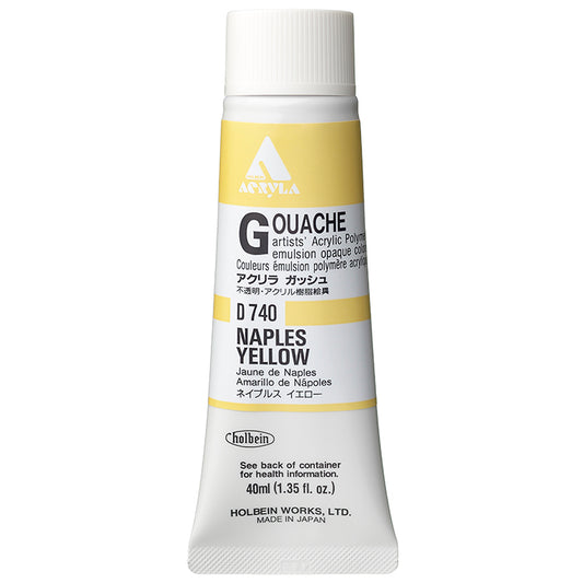 Holbein Acrylic Gouache 40ml Naples Yellow