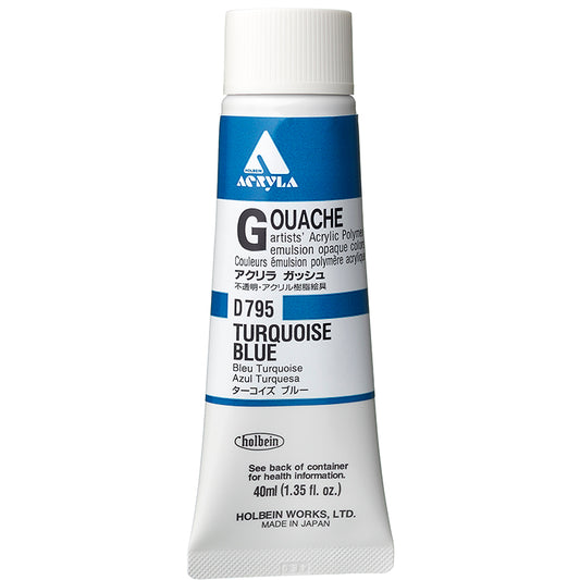 Holbein Acrylic Gouache 40ml Turquoise Blue