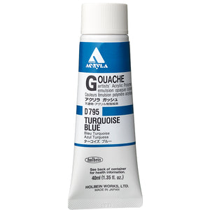 Holbein Acrylic Gouache 40ml Turquoise Blue