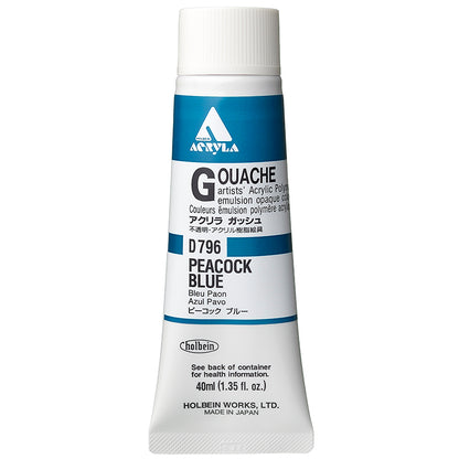 Holbein Acrylic Gouache 40ml Peacock Blue
