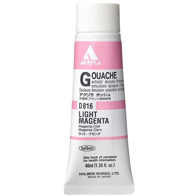 Holbein Acrylic Gouache 40ml Light Magenta