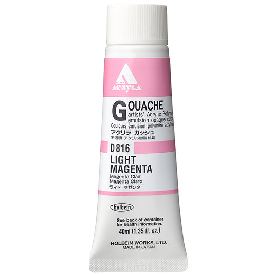 Holbein Acrylic Gouache 40ml Light Magenta