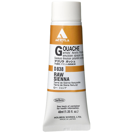 Holbein Acrylic Gouache 40ml Raw Sienna