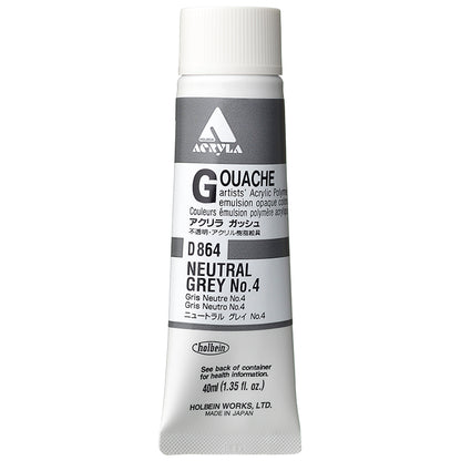 Holbein Acrylic Gouache 40ml Neutral Grey #4