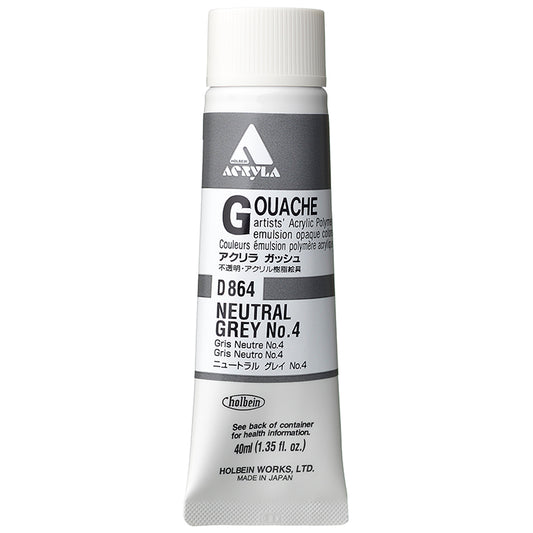 Holbein Acrylic Gouache 40ml Neutral Grey #4