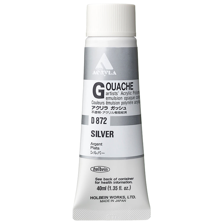 Holbein Acrylic Gouache 40ml Silver