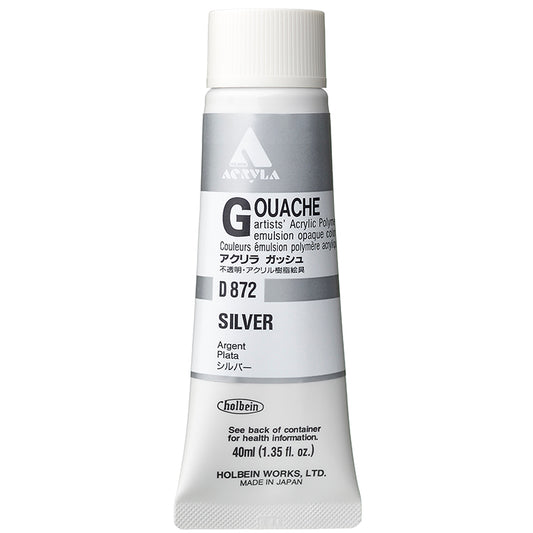 Holbein Acrylic Gouache 40ml Silver