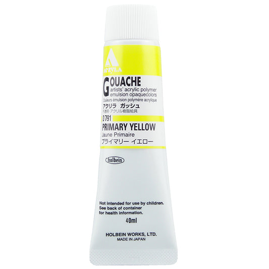 Holbein Acrylic Gouache 40ml Primary Yellow