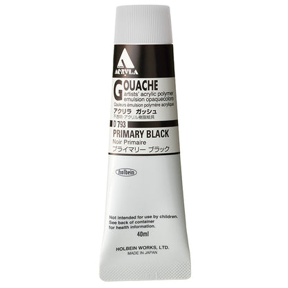 Holbein Acrylic Gouache 40ml Primary Black
