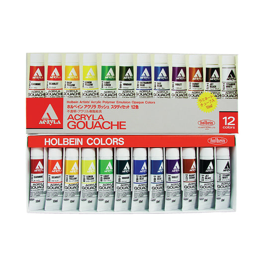 Holbein Acryla Gouache School 12 Color Set 12ml