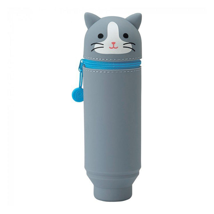 Punilabo Pen Case Upright Gray Cat