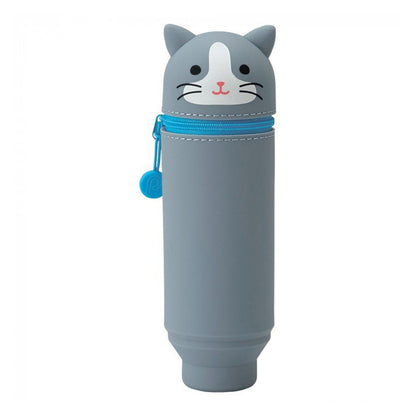 Punilabo Pen Case Upright Gray Cat