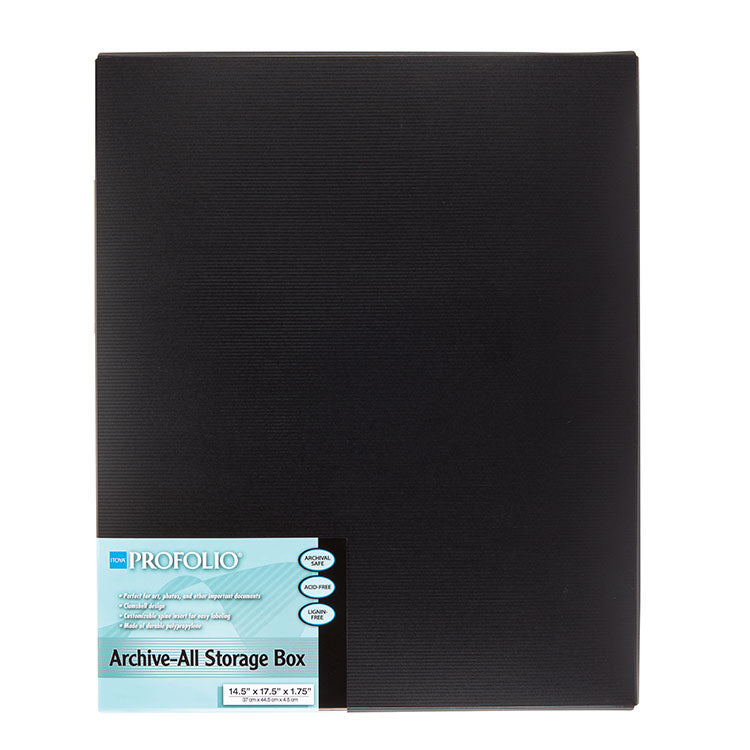 ProFolio Archive-All Storage Box Black 14x17