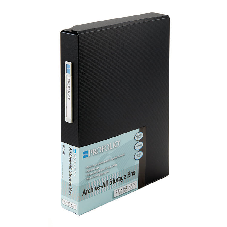 ProFolio Archive-All Storage Box Black 9x12