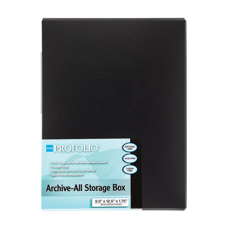 ProFolio Archive-All Storage Box Black 9x12