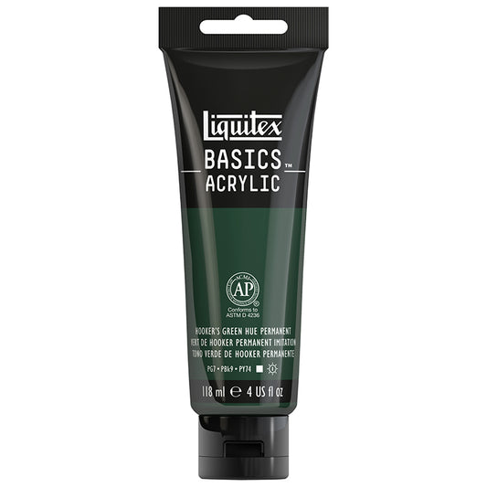 Liquitex Basics Acrylic Hookers Green Hue Permanent 4oz