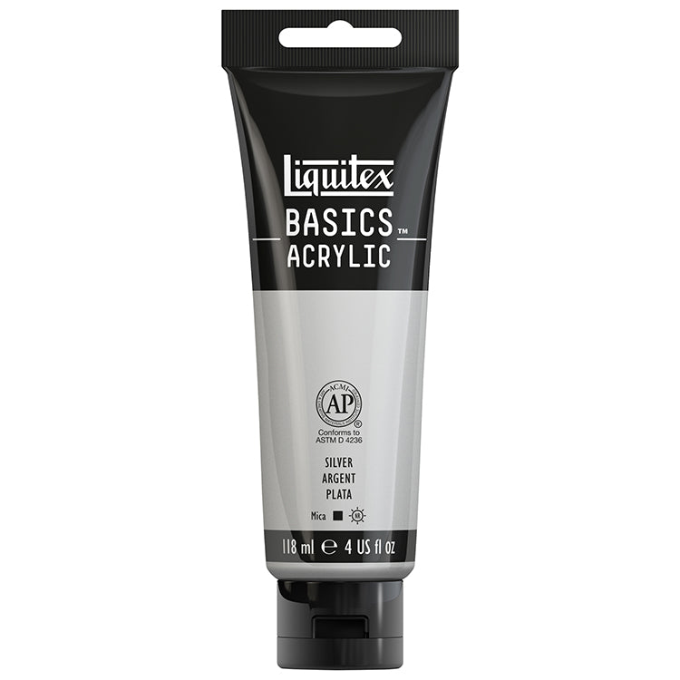 Liquitex Basics Acrylic Iridescent Silver 4oz