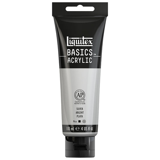 Liquitex Basics Acrylic Iridescent Silver 4oz