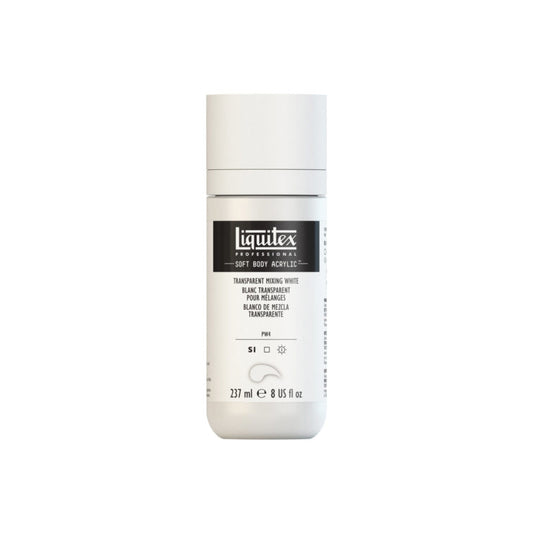Liquitex Soft Body Acrylic Transparent Mixing White 237ml