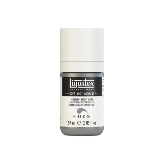 Liquitex Soft Body Acrylic Iridescent Bright Silver 59ml