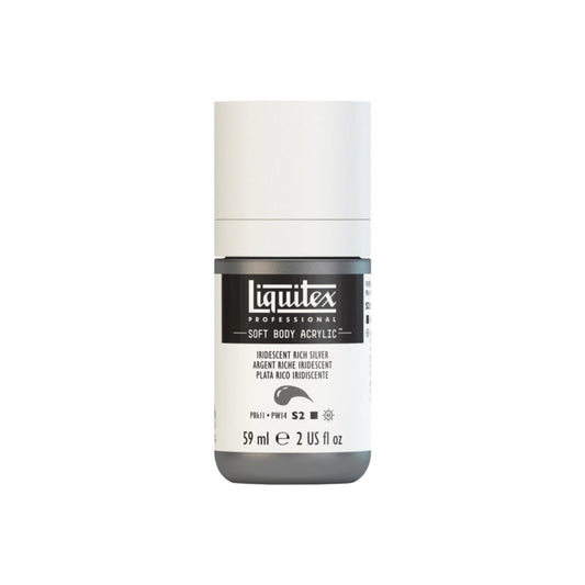 Liquitex Soft Body Acrylic Iridescent Rich Silver 59ml