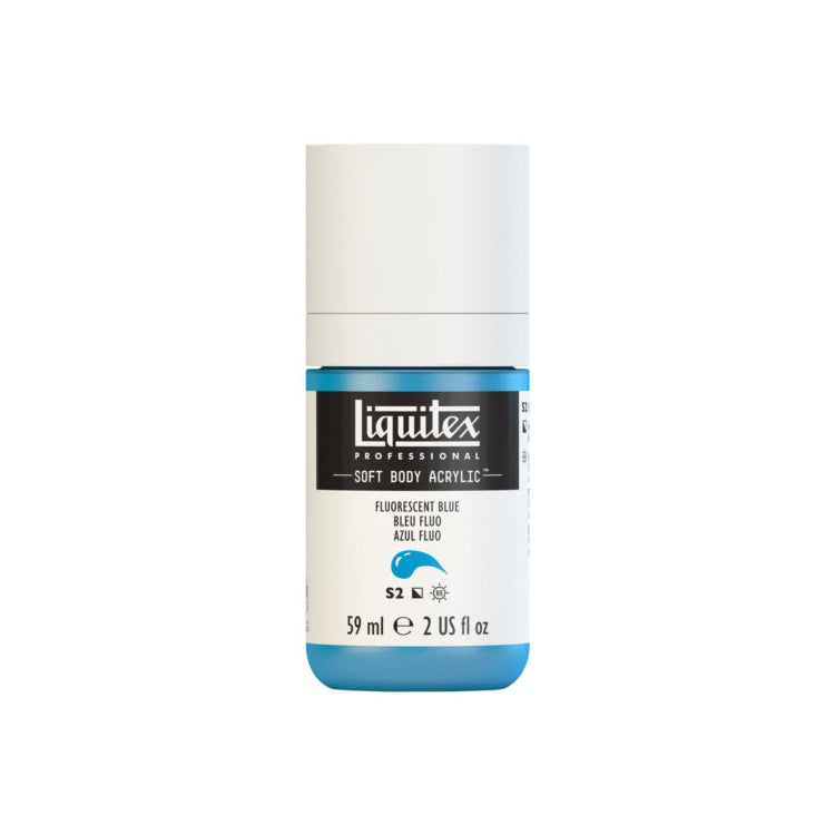 Liquitex Soft Body Acrylic Fluorescent Blue 59ml