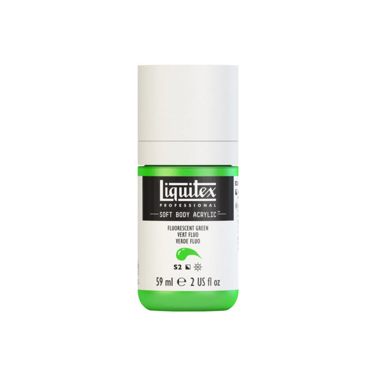 Liquitex Soft Body Acrylic Fluorescent Green 59ml