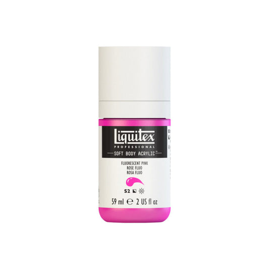 Liquitex Soft Body Acrylic Fluorescent Pink 59ml